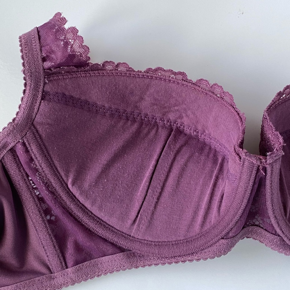 Women’s Purple Floral Lace Trims Bra - 36B - New without Tags - Picture 9 of 10